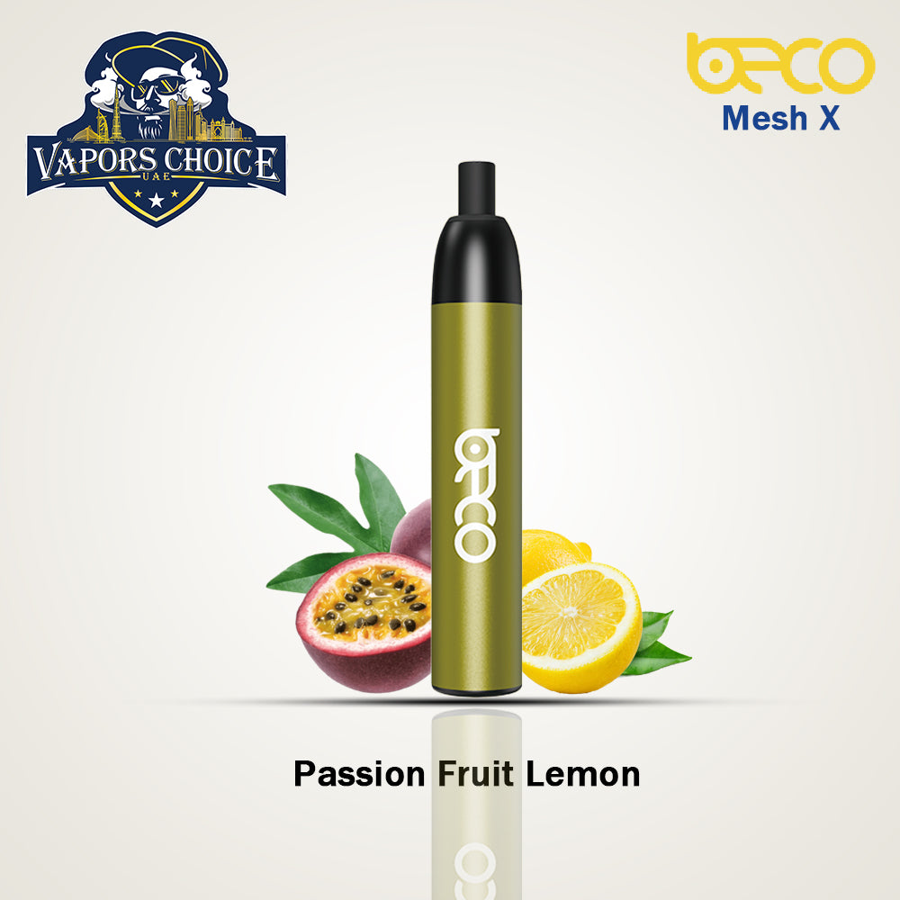 Beco Mesh X 4500 Puffs Disposable Vape Non-Rechargeable Passion Fruit Lemon UAE Al Sharjah